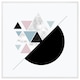 image 1 of Triangles & semi circle pattern (Picture Frame) White | XL