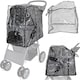 image 2 of Pet Stroller Dog Cat Puppy Pram Pushchair Travel Cart Jogging Buggy Carrier (Pink with Cover)