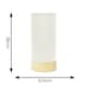 image 8 of ValueLights Elsa Natural Bamboo Fabric Wooden Table Lamp & Bulb | Brown