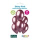 image 3 of Shiny Pink Bio Latex Balloons 33cm / 13 in - Pack of 6