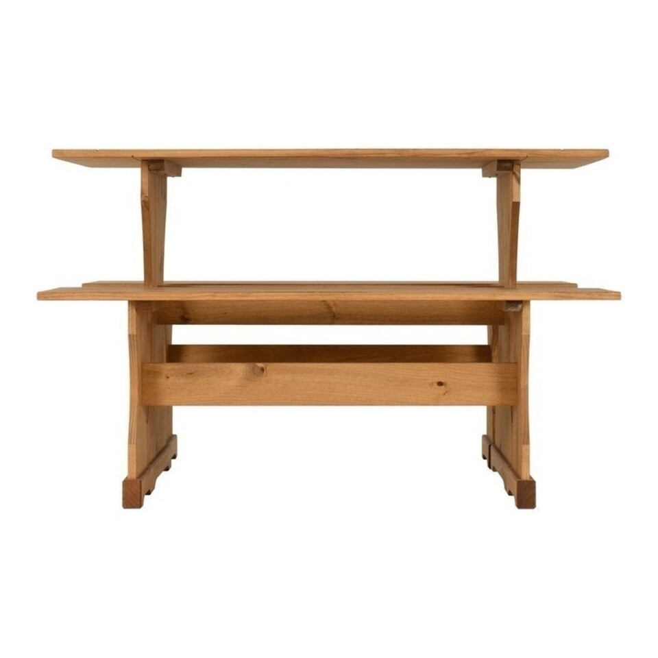 image 1 of Corona Dinette Set - Distressed Waxed Pine Brown