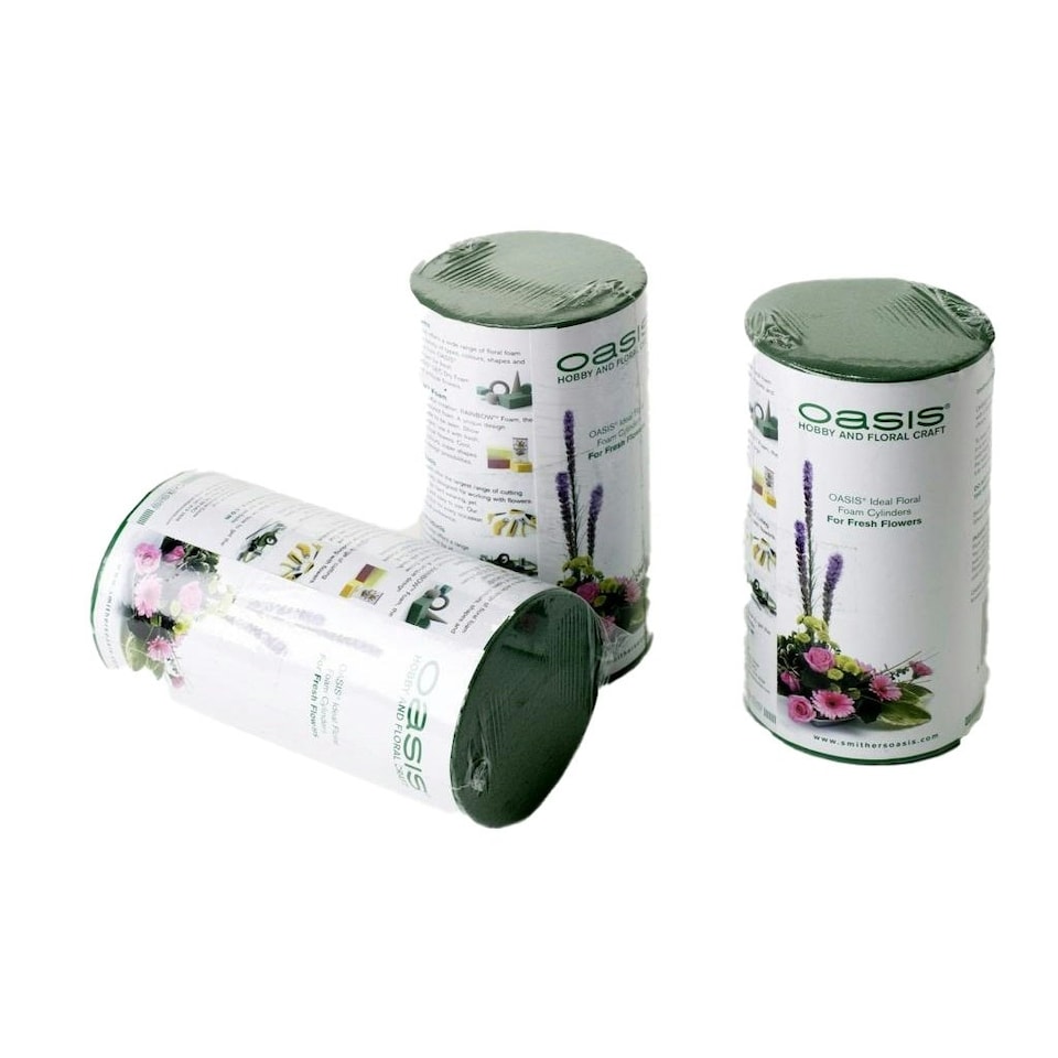 Oasis Ideal Floral Foam Cylinder - Green - 8cm x 6cm