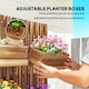 image 5 of Outsunny Wooden Garden Planters with Trellis Wall-mounted Raised Garden Bed