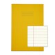 image 1 of Pack of 10 Rhino A4 48 Page Yellow with Cream Tinted Paper 12mm Lined with Margin Exercise Books