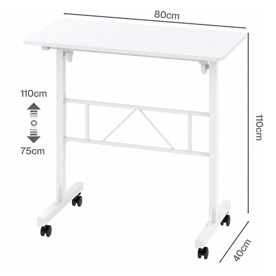 image 1 of Levede Height Adjustable Standing Desk Office Workstation for PC Laptop