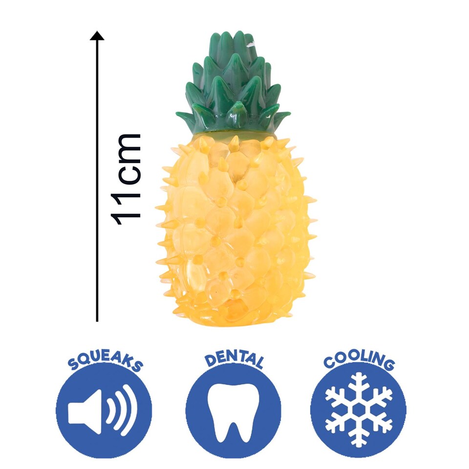 image 1 of Lime Summer Cooling Pet Toy - Dog Puppy Teething Chew Outdoor Play Freezable Durable Rubber Hydrating Teether Frozen