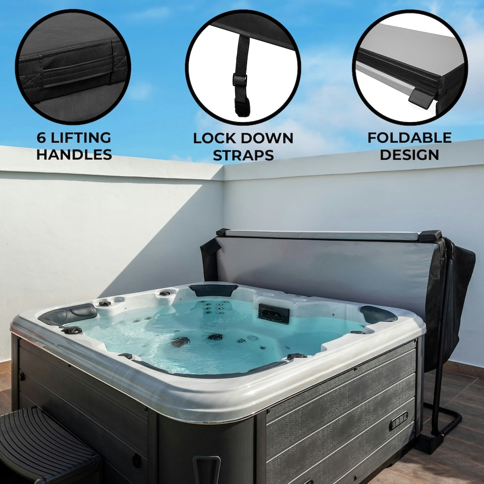 image 1 of 2.2m Hot Tub Spa Cover – Black Black