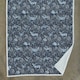 image 3 of Woodland Folk Forest Scene Flannel Throw with Sherpa Reverse – 140x180cm | Blue | Navy | 1
