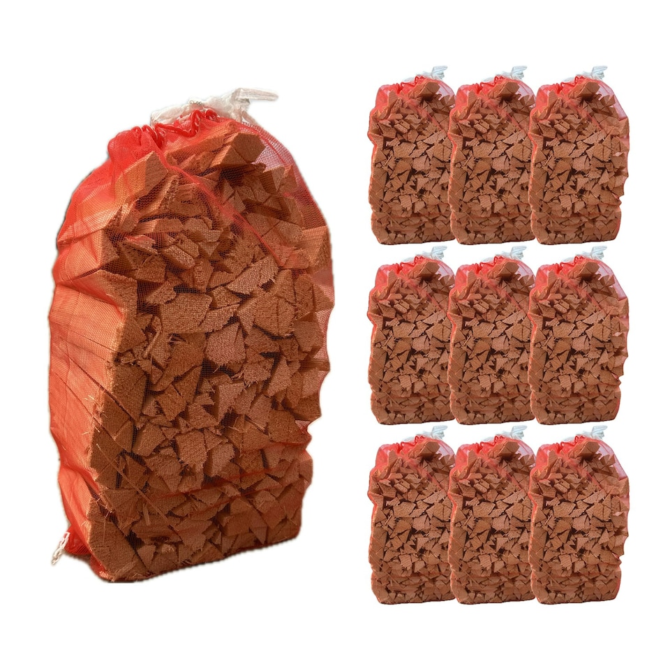 image 1 of 160L Netted Kiln Dried Kindling Sticks Wood - 10 Nets