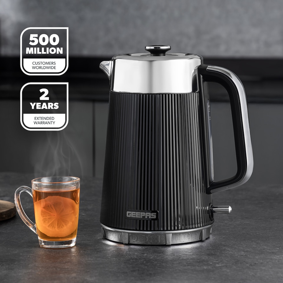 image 1 of GEEPAS 1.5L Filter Coffee Machine, 1.7L Electric Kettle & 2 Slice Toaster Set