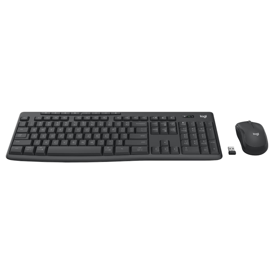 image 1 of Logitech MK370 Wireless + Bluetooth Keyboard & Mouse Combo Graphite - 920-012073 | Black | Black