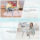 image 5 of COSTWAY 6-in-1 Baby High Chair Convertible Feeding Chair-Gray