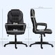 image 3 of HOMCOM Executive Office Chair, PU Leather High Back Desk Chair, Swivel Computer Chair with Adjustable Height and Tilt Function, Black