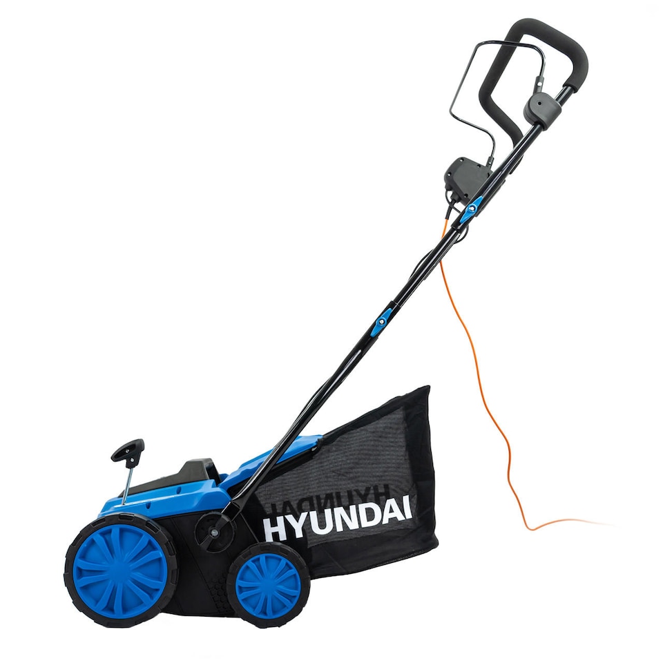 Electric Rakers Hyundai 14” / 36cm 2 in 1 Electric Lawn Scarifier and Aerator with 45L ...