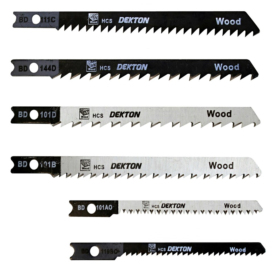 image 1 of Dekton 10 Pcs Jig Saw Blades Set Wood Fast Cutting For Bosch, Dewalt, Makita, Mi