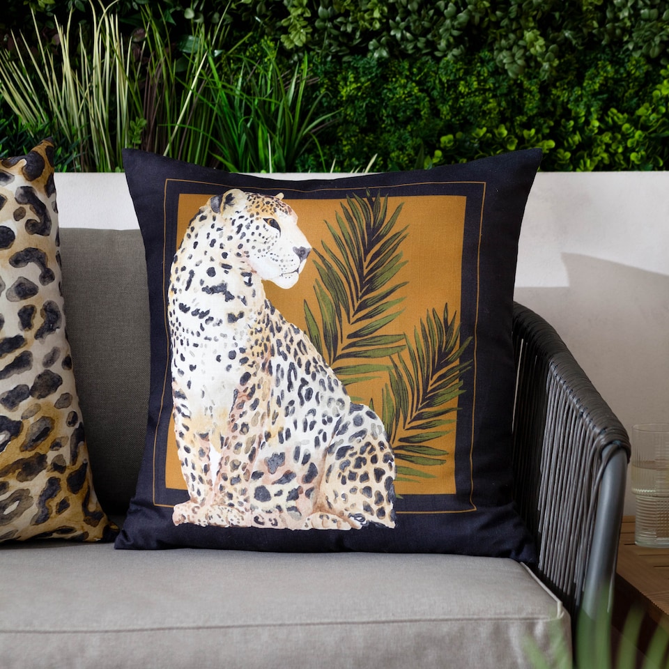 image 1 of Paoletti Leopardis Cat Outdoor Cushion