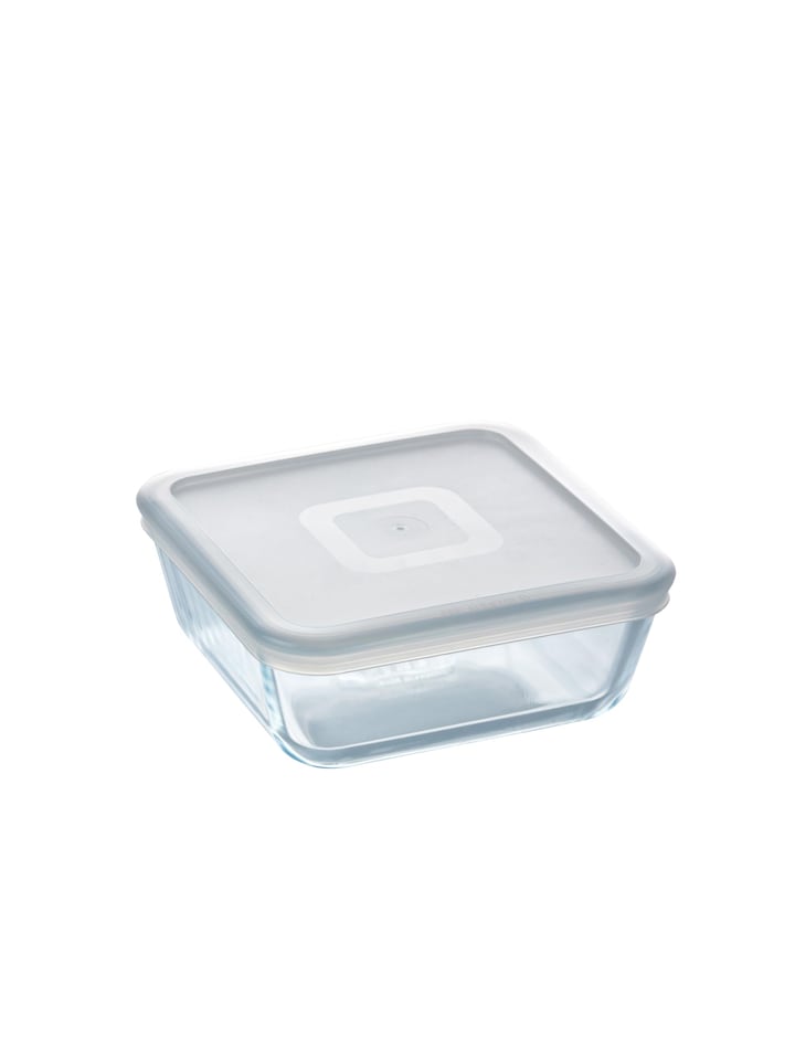 image 1 of Pyrex Cook & Freeze Square 0.9 Litre Storage Dish with Lid 15cm x 15cm x 6cm
