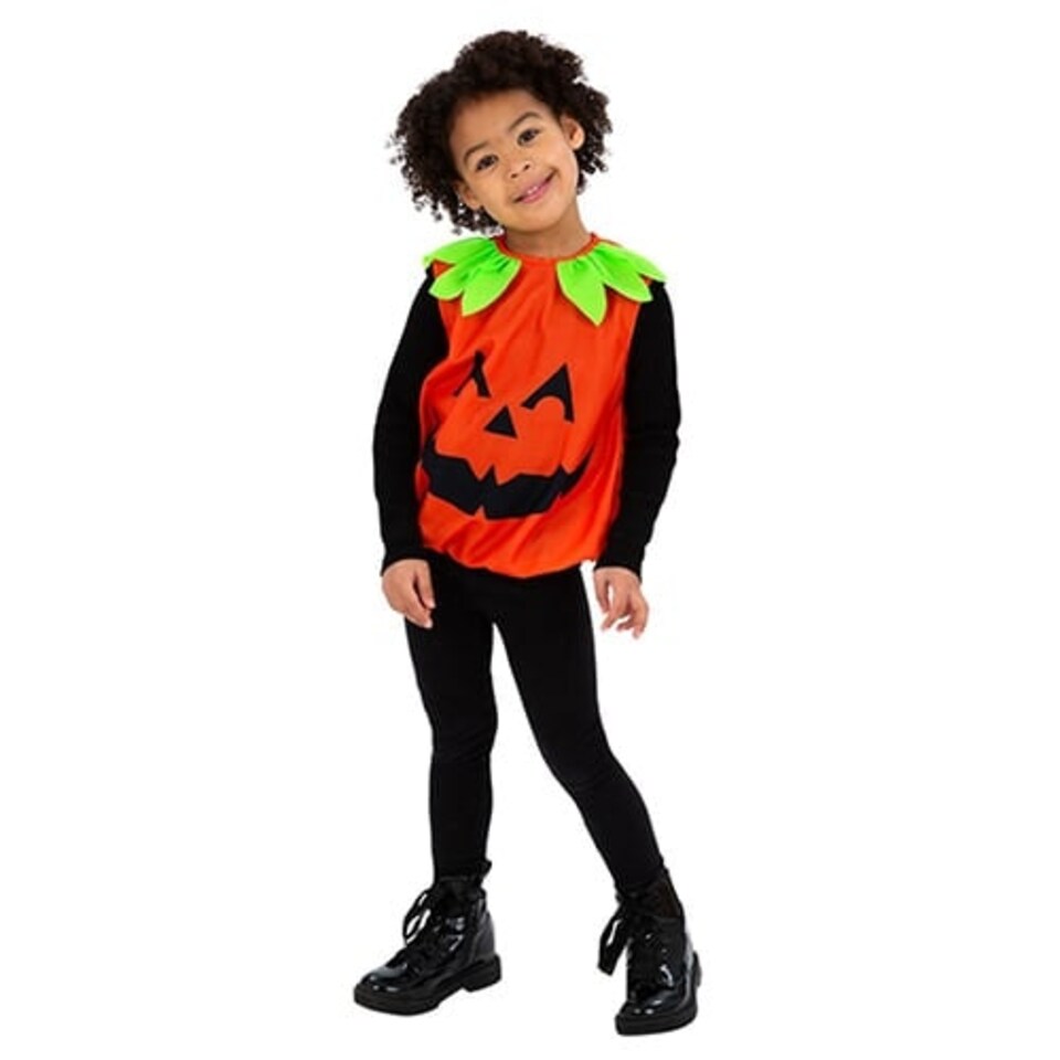 image 1 of Orange Pumpkin Fancy Dress Costume Unisex Toddler Age 1-2 | Multi | One Size