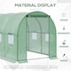 image 5 of Outsunny Polytunnel Walk-in Garden Greenhouse with Zip Door and Windows 3 x 2M