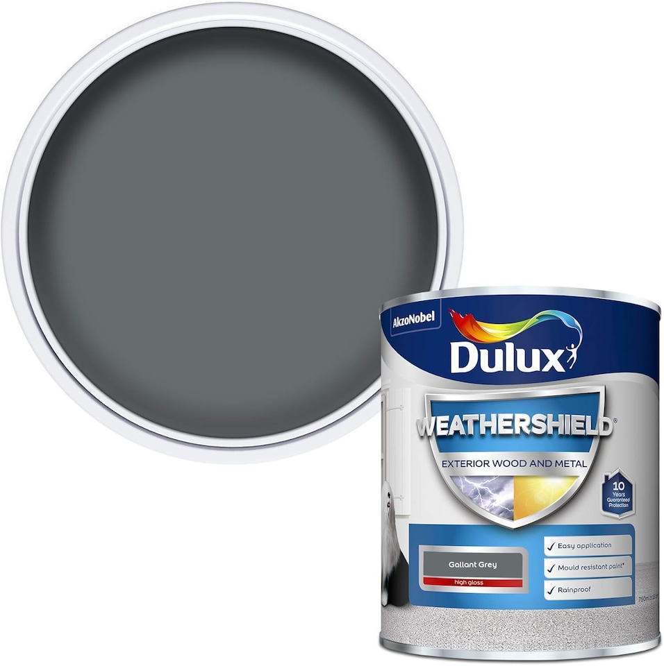 image 1 of Dulux Weathershield Gloss Gallant Grey 750ml