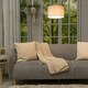 image 1 of ValueLights Pair of - Grey Fabric Cylinder Ceiling Pendant Lampshade/Table Lamp Drum Light Shade - Small