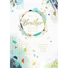 Words 'n' Wishes Traditional Brother Birthday Card, Birthday Card Brother, Multi-Coloured 22 x 15.8 cms