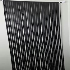 Slat type Door Curtain,Bug Blind,Fly Blind,Strip Blind-ALL BLACK - 80cm wide x 200cm drop Black