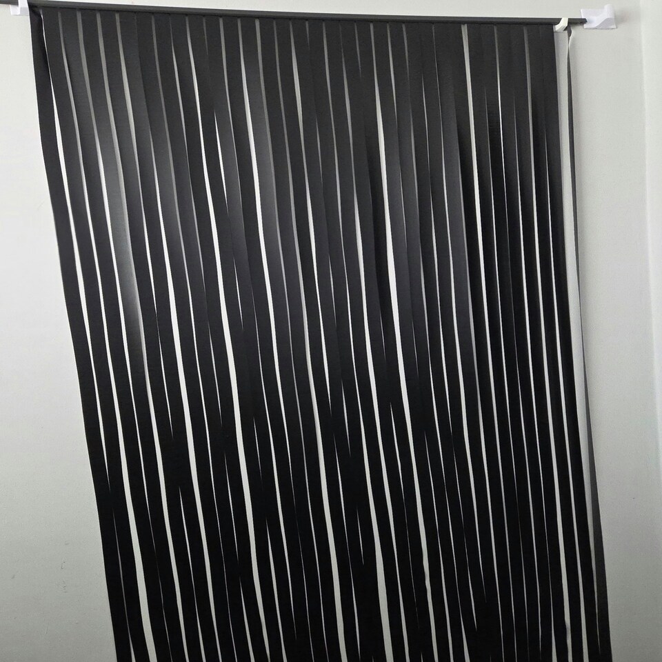 Slat type Door Curtain,Bug Blind,Fly Blind,Strip Blind-ALL BLACK - 80cm wide x 200cm drop Black