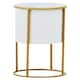 image 2 of Interiors by Premier Stylish And Functional Large Black And Gold Floor Standing Planter, Sleek And Sturdy Outdoor Garden Pots White