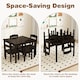 image 6 of COSTWAY Kids Table and 4 Chairs Set for Toddlers Brown