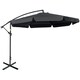 image 1 of Outsunny 2.7m Garden Cantilever Banana Parasol Sun Shade w/ Crank, Black