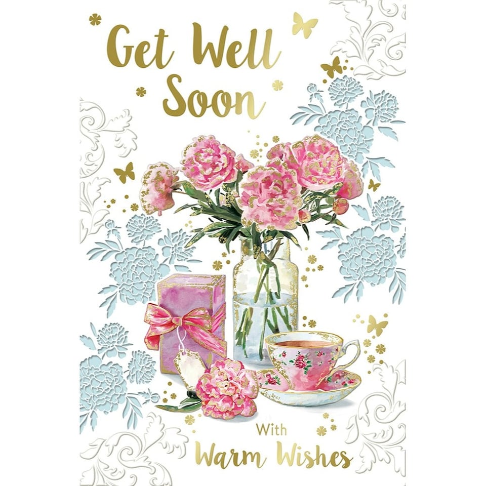 Get Well Soon With Warm Wishes Celebrity Style Greeting Card