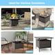image 7 of COSTWAY Rattan Umbrella Side Table Outdoor Garden Table Brown