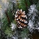 image 6 of 60cm Frosted Glacier Snow Tipped Christmas Wreath with Pine Cones
