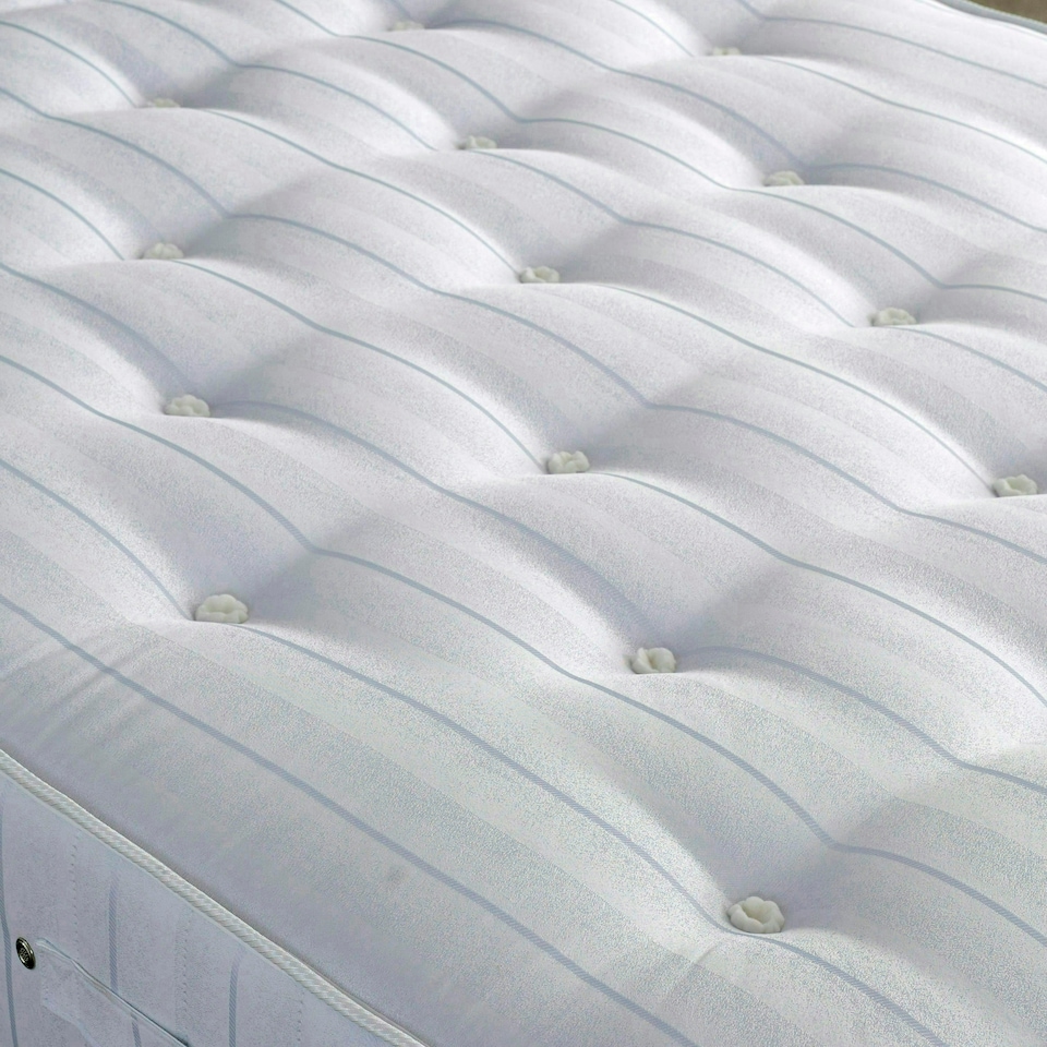 image 1 of Brandon Oatmeal Fabric Ottoman Bed And Super Ortho Orthopaedic Mattress King Size N/A