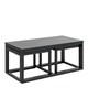 image 1 of Cornus Square Coffee Table Set in Matt Black Set of 3