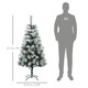 image 3 of HOMCOM 5ft Christmas Xmas Tree Pine Look and Metal Stand Snow Gift 184 Tips