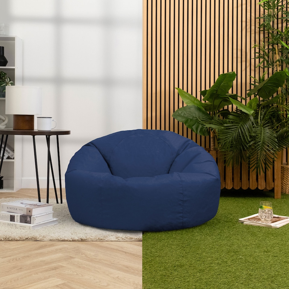 image 1 of Icon Kingston Adult Classic Indoor Outdoor Bean Bag, Navy