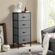image 2 of Yaheetech Vertical Storage Organizer with 4 Drawers Dark Grey Grey | Dark Grey