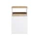image 1 of SoBuy Printer Stand with Storage and Wheels, White & Natural Wood, 15.7x19.7x25.6 in, 16.1 kg - ASK08-WN