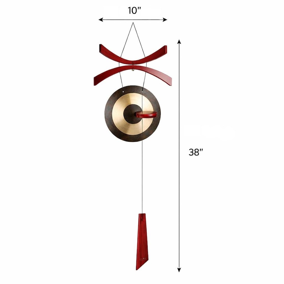 image 1 of Woodstock Outdoor Brass Wind Gong