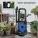 image 6 of Outsunny 2200W Power Washer 170 Bar Pressure with Adjustable Nozzle | Blue | Blue | 32W x 32D x 80H cm