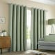 image 5 of Sundour Amberley Eyelet Curtains Green 66x90" Green