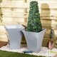 image 2 of Metallica 28cm Square Planter Pack 4 Grey