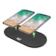 image 1 of Adesso 15W Max Qi-Certified Dual 2-Coil Wireless Fast Charging Pad