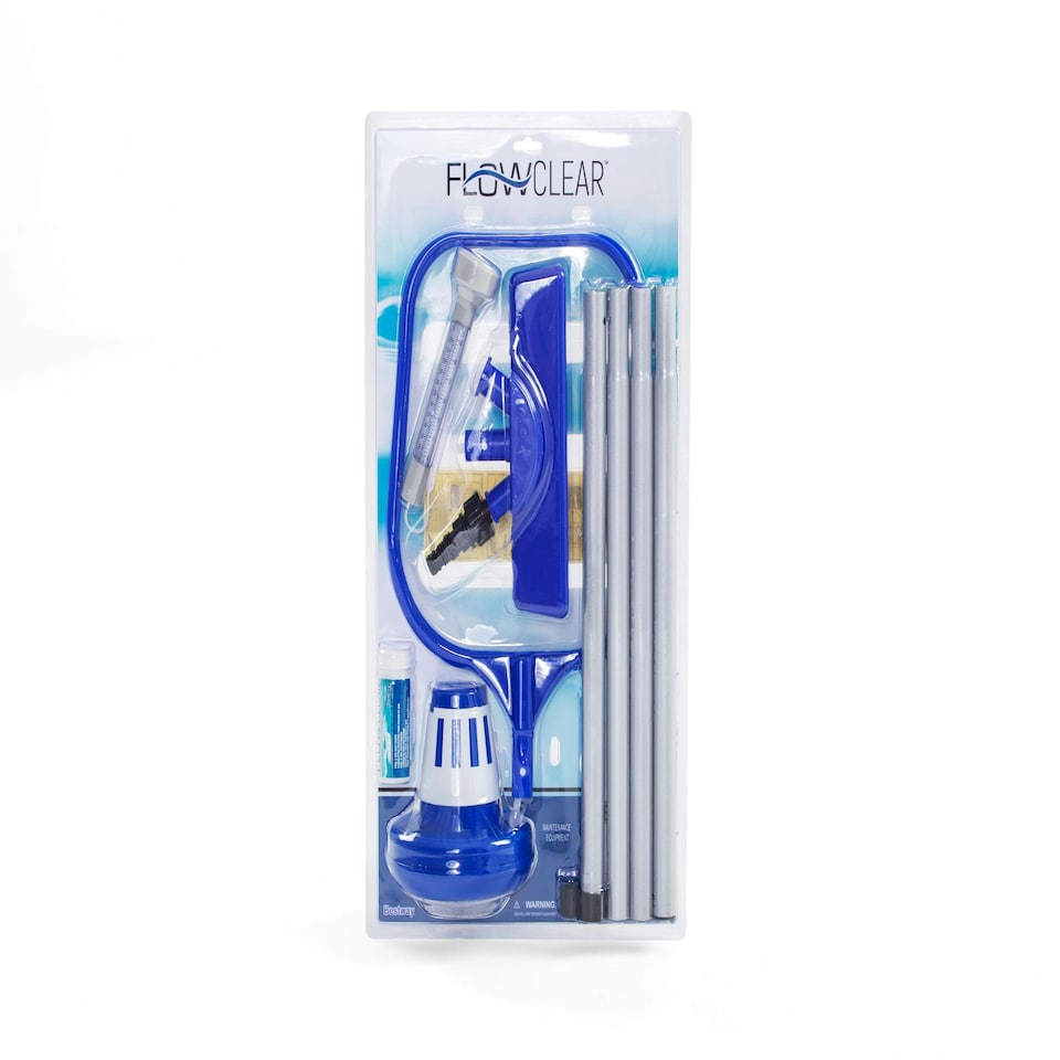 image 1 of Flowclear Pool Accessories Set Maintenance Cleaning Repair Thermometer Test Kit