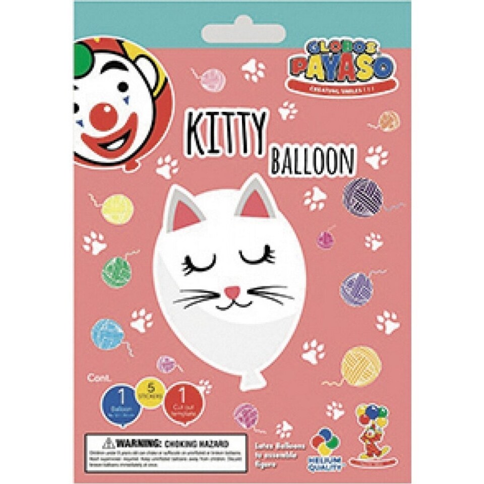 image 1 of Globos Cat Balloon Arch Kit - Pink/White - One Size
