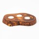image 1 of Verano Spanish Ceramics Olive Wood Rustic Tea Light Holder - 20cm Brown