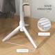 image 5 of HOMCOM Coat Rack Bamboo Coat Stand with 8 Hooks for Handbags, White