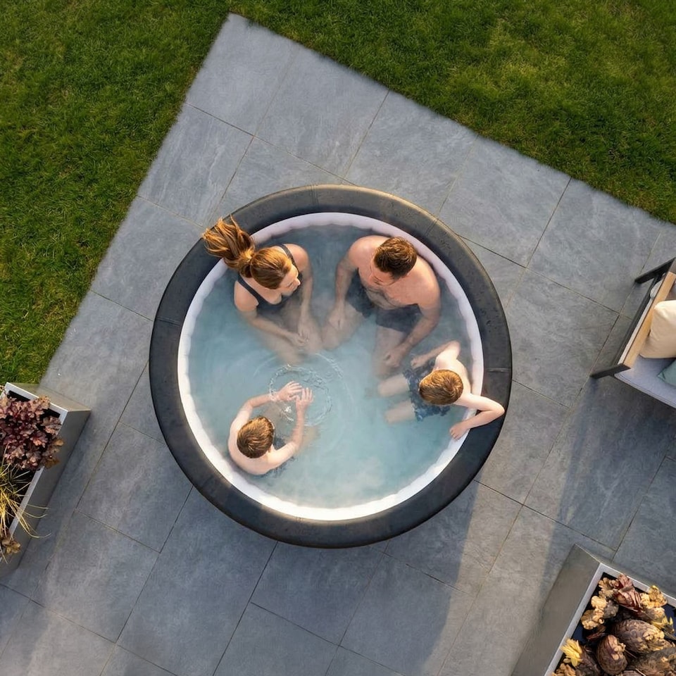image 1 of Wave Tahoe 4 Person Eco Foam Hot Tub, Graphite Grey